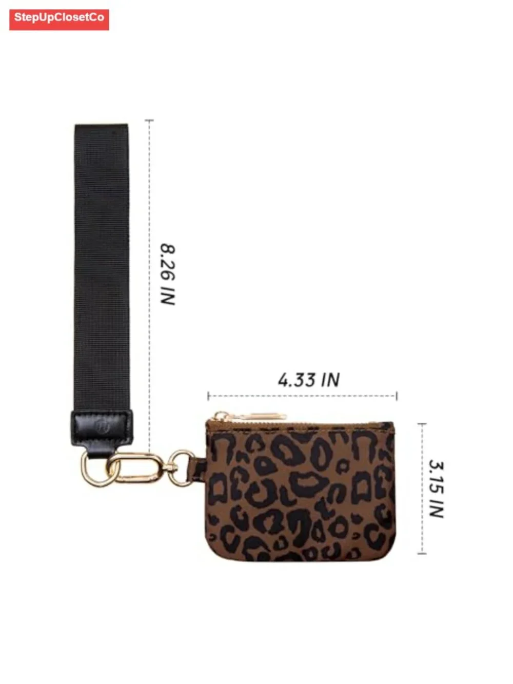 Dual Pocket Keychain Wallet Wristlet - Detachable Coin Purse - Nylon Water